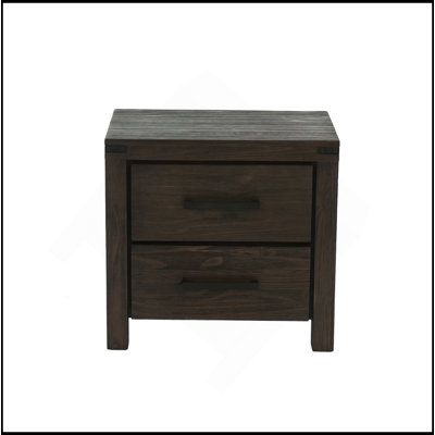 Table de chevet 2 tiroirs en espresso