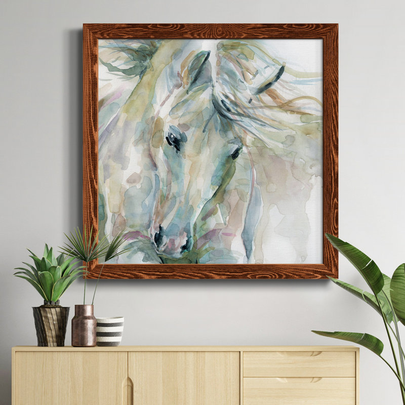 Soft Bay II - peinture sur toile encadrée, H 34,5 po x l 34,5 po x P 1 po, Érable encadré