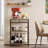 Chrisy 21.65'' W Metal Shelving Unit with Wheels