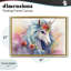 Cadre flottant licorne magique avec fleurs, design by Creative Studio-800954266-800954263
