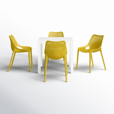 Asherton 4 - Person Patio Dining Set with Square Table