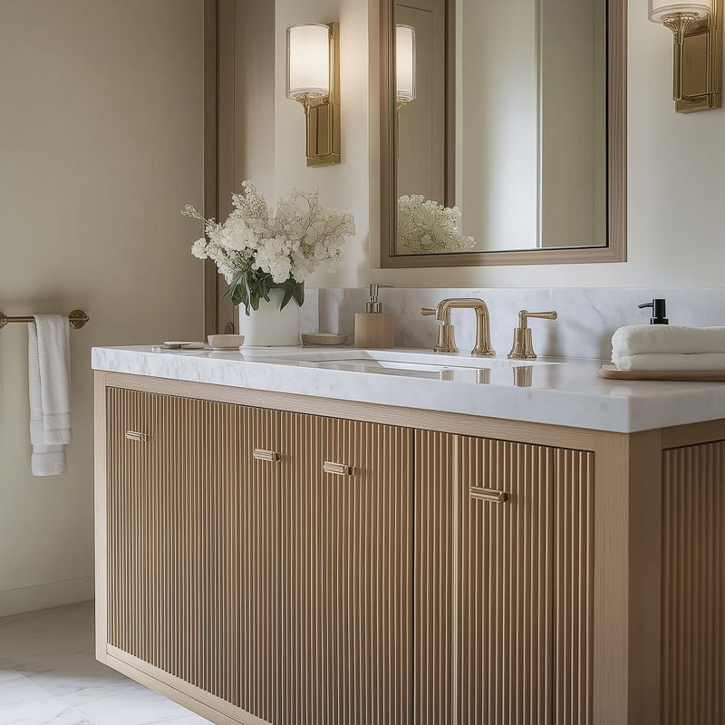 Boîtier en bois H 96 po x l 3 po x P 0,5 po, Walnut