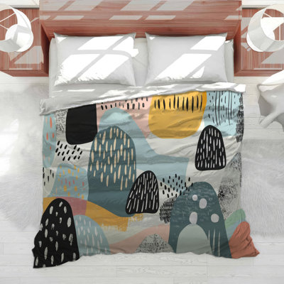 Abstract Shapes Bedding Modern Comforter Minimalist