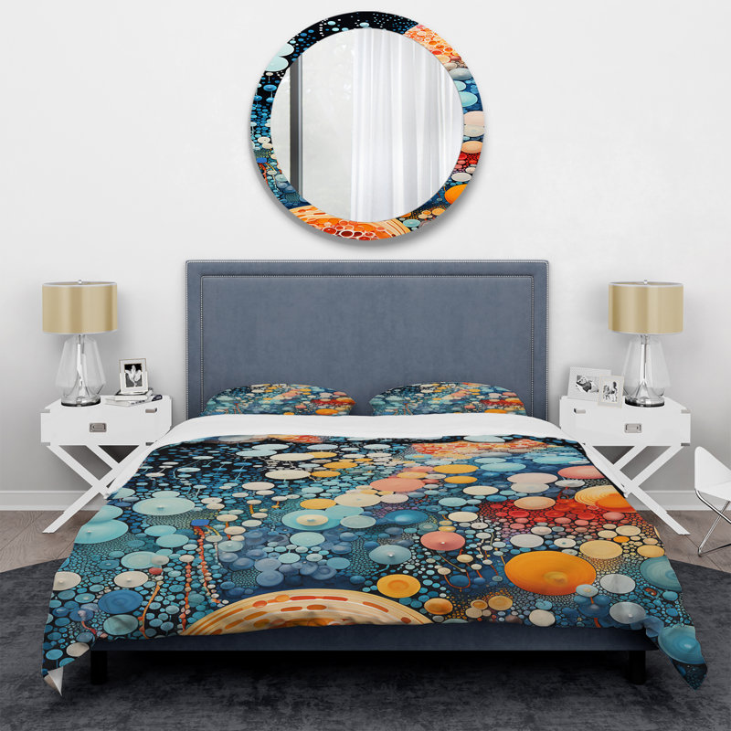 Ensemble de housse de couette Colorful Ink Microscopic Fantasia 4 - Abstract Shapes