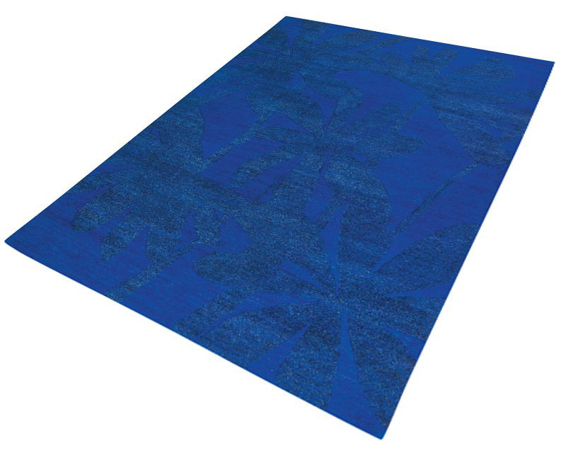 Paradise Floral Area Rug in Blue, Rectangle 3' x 5'