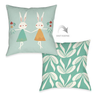 Matilda Bunny Ballerina Bows Throw Pillow