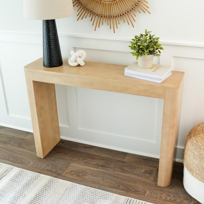Console Stemple, H 32 po x l 46,25 po x P 12 po, Blond