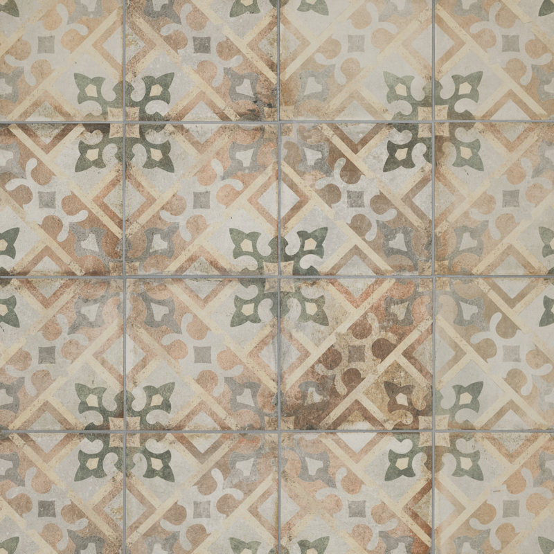 DAnticatto Decor 9" x 9" Porcelain Patterned Wall & Floor Tile