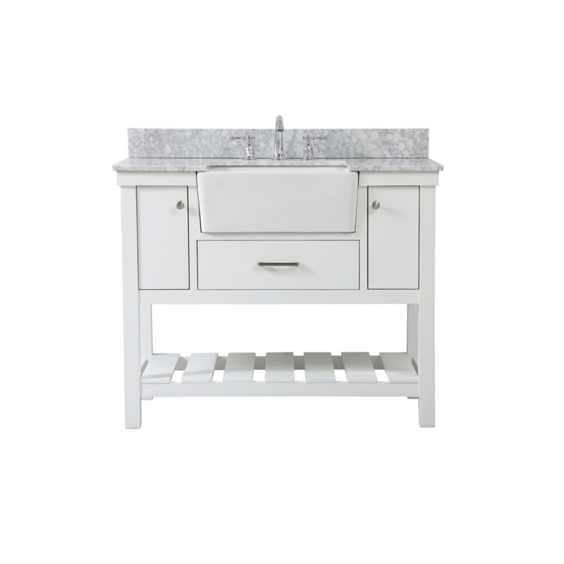 Ensemble de meuble-lavabo simple 42 po Pelaghia, Blanc