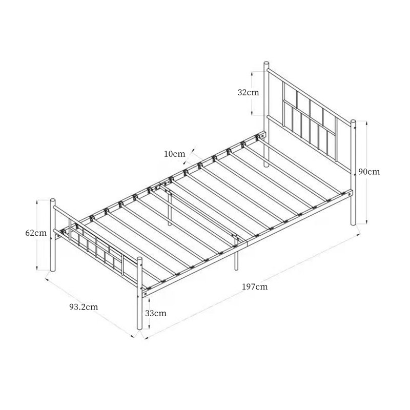 Bed, Single (3')