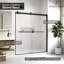 Porte de douche coulissante double sans cadre l 60 po x H 74 po avec verre transparent de 5/16 po (8 mm)-109013693