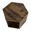 Table hexagonale à multiples fonctions, placage en bois antique, rangement spacieux, table de chevet latérale facile à assembler, apparence intérieure tendance,