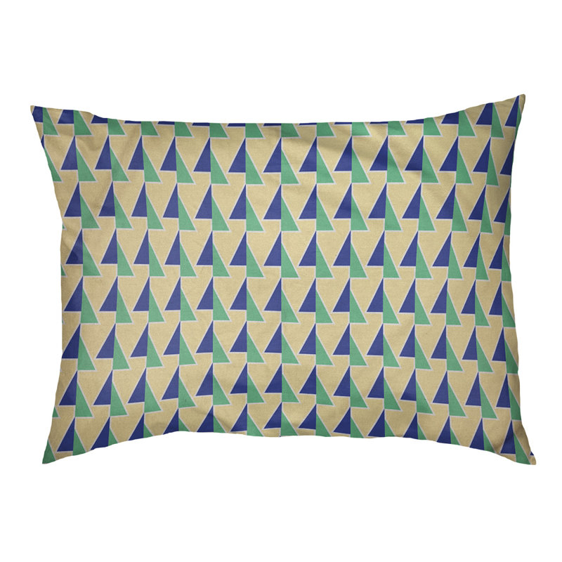 Coussin pour chien Chen, Jaune/vert, Moyen (l 40 po x P 30 po x H 6,5 po)