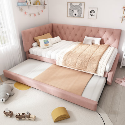 Upholstered Daybed with Trundle