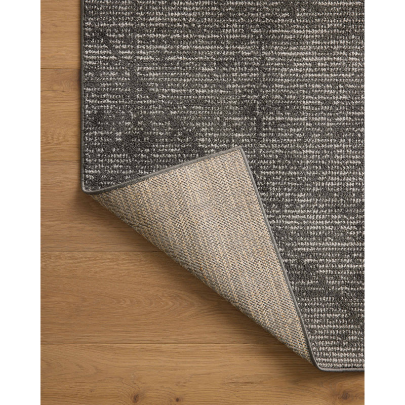 Tapis gris anthracite / ivoire Peterkin II, Rectangle 9 pi 2 po x 13 pi