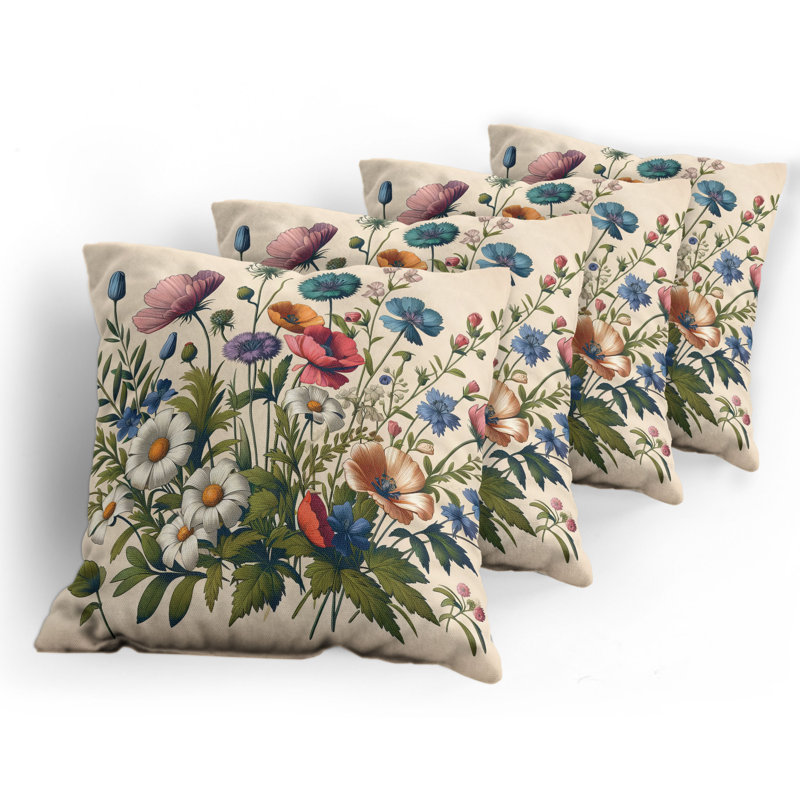 Fabric Reversible Throw Pillow, 18"H x 18"W