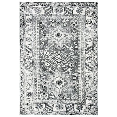 Allanton Oriental Gray/Ivory Area Rug