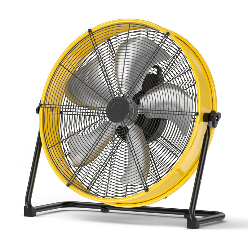 Ventilateur tambour en métal 20 vitesses 4 vitesses, Jaune