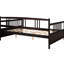 Lit de jour pleine grandeur de teinte polyvalente pour la chambre à coucher et le salon, rangement supplémentaire avec finition polyvalente pour lit combiné