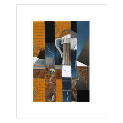Playing Cards and Glass of Beer by Juan Gris -Framed Giclee Print