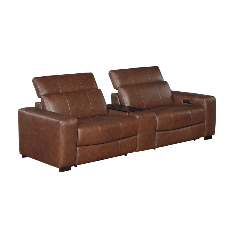 Causeuse inclinable électrique en cuir Sutton