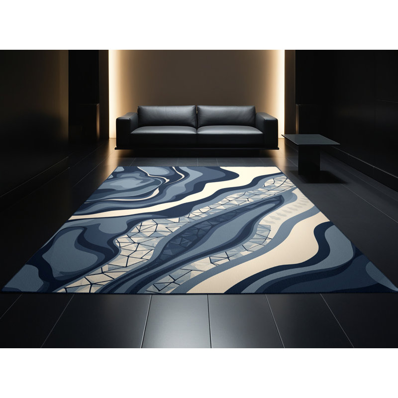 Tapis gris moderne lavable à la machine Olney Cupcake, 7 x 9