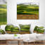 Parcours de golf avec sentier en bois - coussin à imprimé paysage