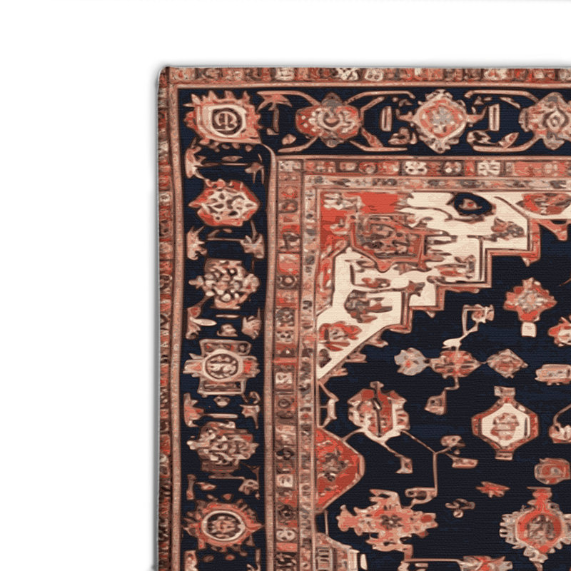 Tapis d'intérieur et d'extérieur brun Persian, Rectangulaire 8 pi x 10 pi