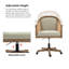 Chaise de bureau en rotin l 23,5 po Ackeron Farmhouse-1948044489