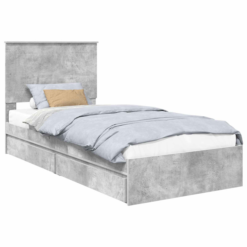 Bed, Concrete Grey, Small Single (2'6)