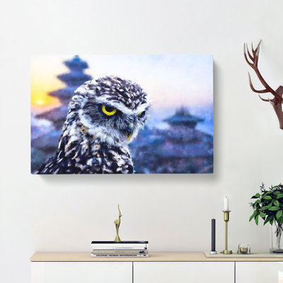 Owl In Nepal - Wrapped Canvas