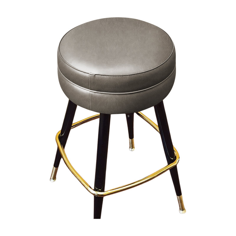 Signature Backless Swivel Bar Stool, Gray