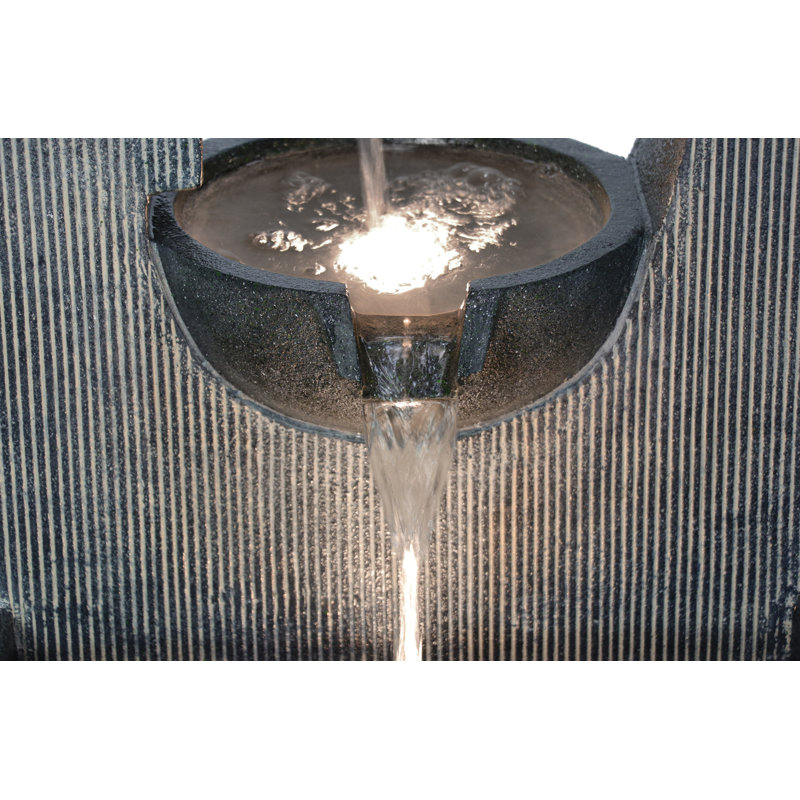 Handcrafted Outdoor Cascade Fountain with Lights
