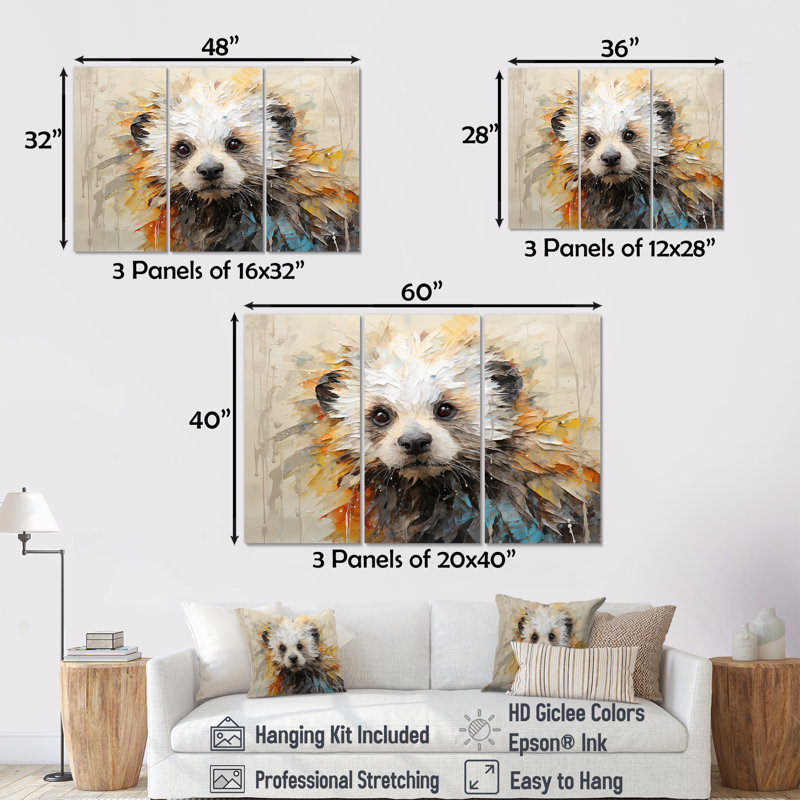 «Otter Playfulness Portrait», ensemble d'art mural sur toile, H 28 po x l 36 po
