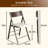 Folding Chairs with Cushion 2  PCS - Heavy Duty Steel Frame Foldable Dining Chairs-1684757499