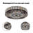 20-inch 4-light Baroque Flush Mount Ceiling Light - E26 Base/wall Control