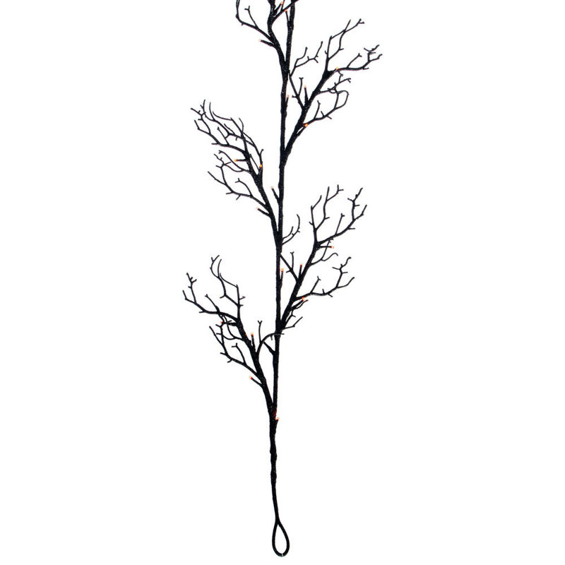 72" L Pre-Lit Twig Halloween Garland