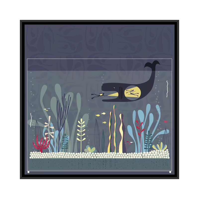 « The Fishtank » par Nic squirrell-impression, Toile avec cadre noir, H 37 po x l 37 po x P 1,5 po, Pas de tapis
