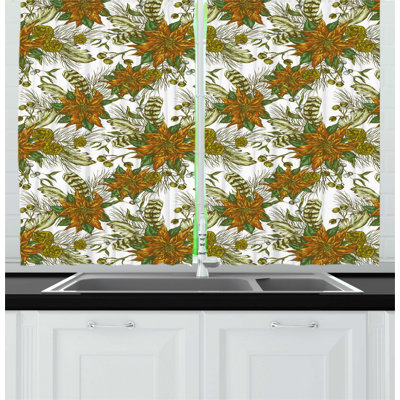 Floral Kitchen Curtain