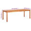 Abell Rectangular Outdoor Dining Table With Umbrella Hole , cm W cm D-1475407532