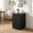 Black Steel 3-Drawer Mobile Lockable File Cabinet with Casters-738007687
