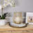 Basket Style Iron Pillar Candle Holder - 9.5" - Gold Finish