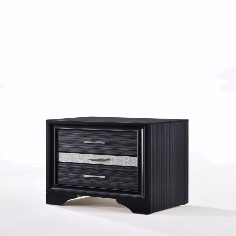 Table de chevet noire