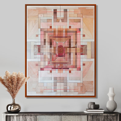 Reproduction d'art géométrique rétro Vintage