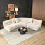 Canapé modulaire incurvé modulaire, configuration 3 pièces de forme libre avec 3 coussins décoratifs, canapé rembourré de confort moderne pour le salon, le bureau