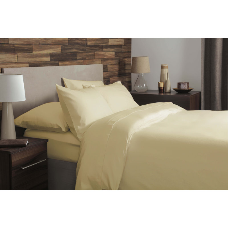 Cotton Solid Colour Duvet Cover Set with Pillowcases Included, Super King Duvet Cover + 2 Standard Pillowcases, White