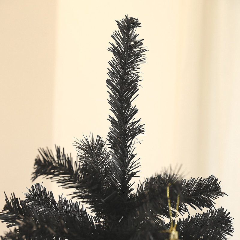 Arbre de Noël artificiel de 6 pi de hauteur, arbre de Noël non éclairé avec 1000 pointes de branches, ouverture automatique, base en acier