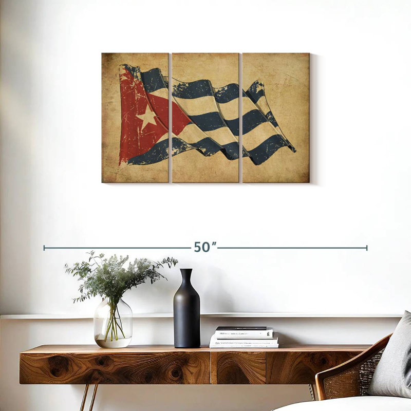 Drapeau cubain Borges, H 20 po x l 33 po