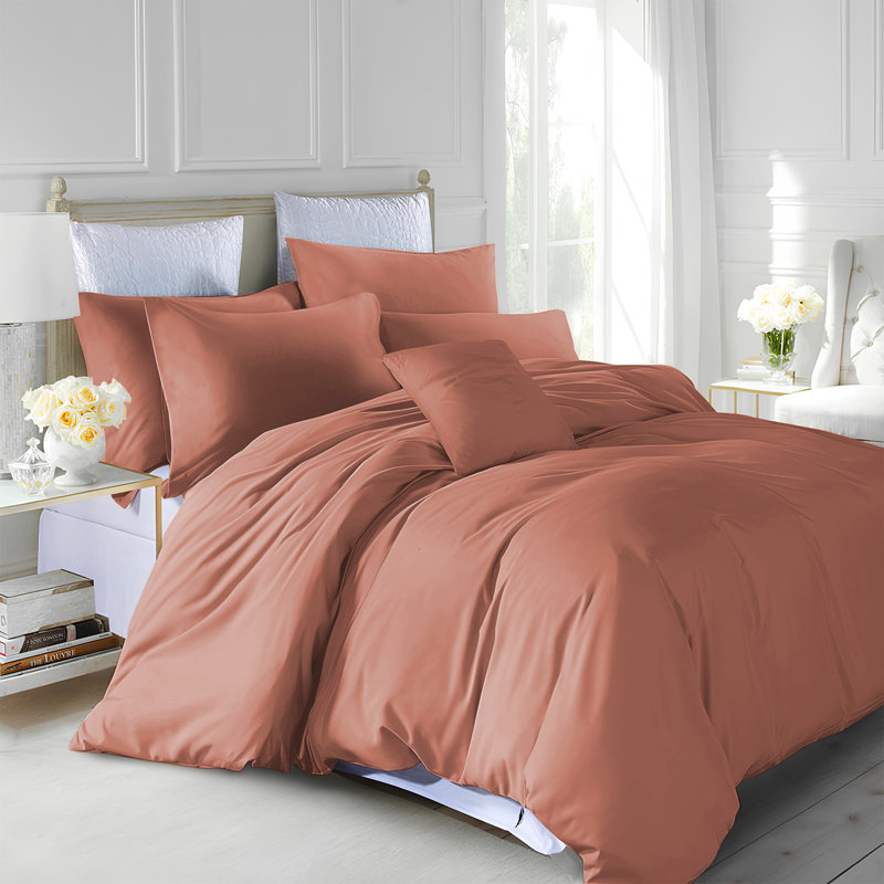 Marnisha Microfiber / Polyester Solid Colour Duvet Cover Set with Pillowcases, Kingsize Duvet Cover Set +2 Pieces Included