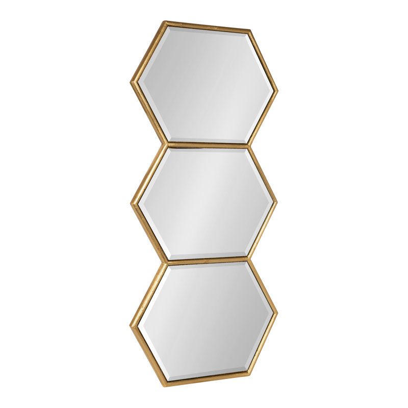 Ganya Engineered Wood Mirror, Gold